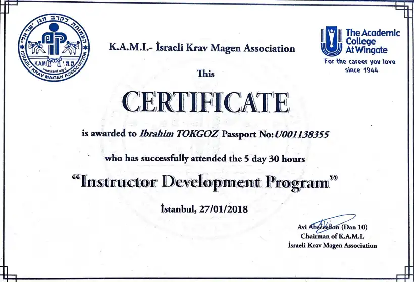 Instructor Development Program Certificate 2018