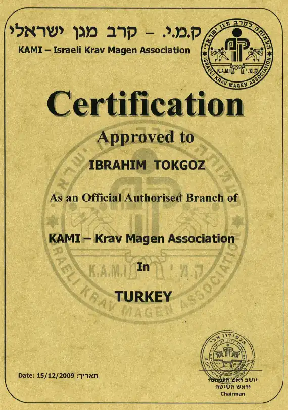 Approved to Ibrahim Tokgöz as an Official Authorized Branch of K.A.M.I. in Turkiye